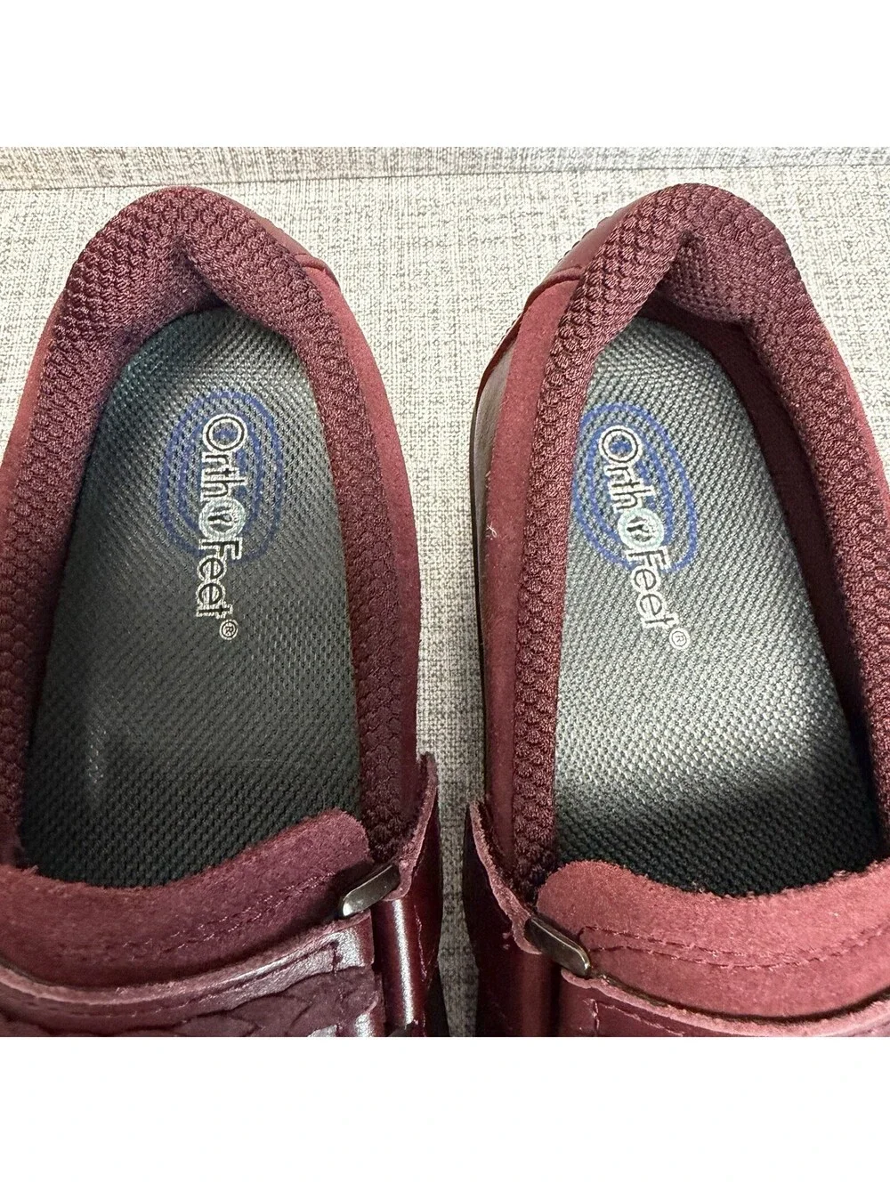 OrthoFeet Shoes Women’s Sz 8.5 D WIDE Chelsea Cherry Loafer Orthopedic